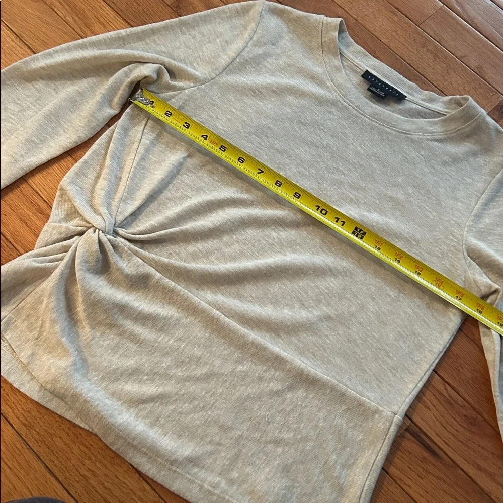 Sanctuary Knot Your Business Knit Top Marshmallow Toast Womens S